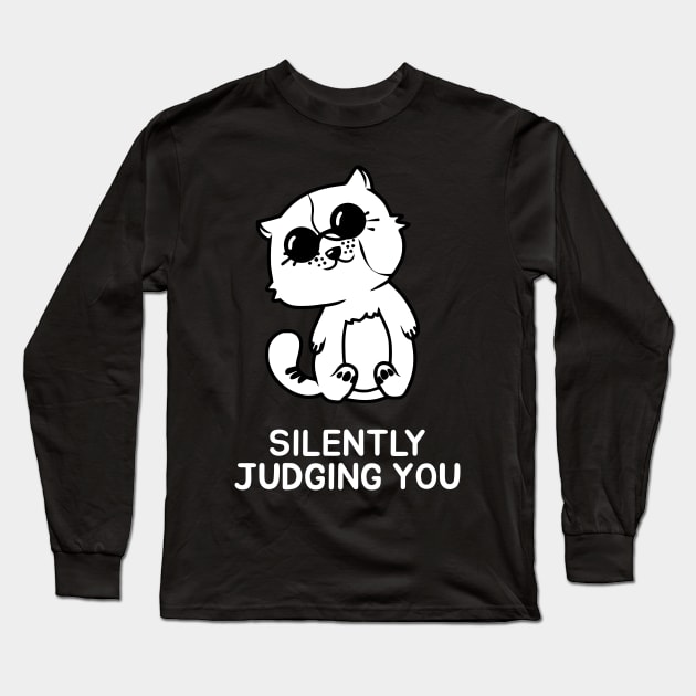 Silently judging you Long Sleeve T-Shirt by Purrfect Shop